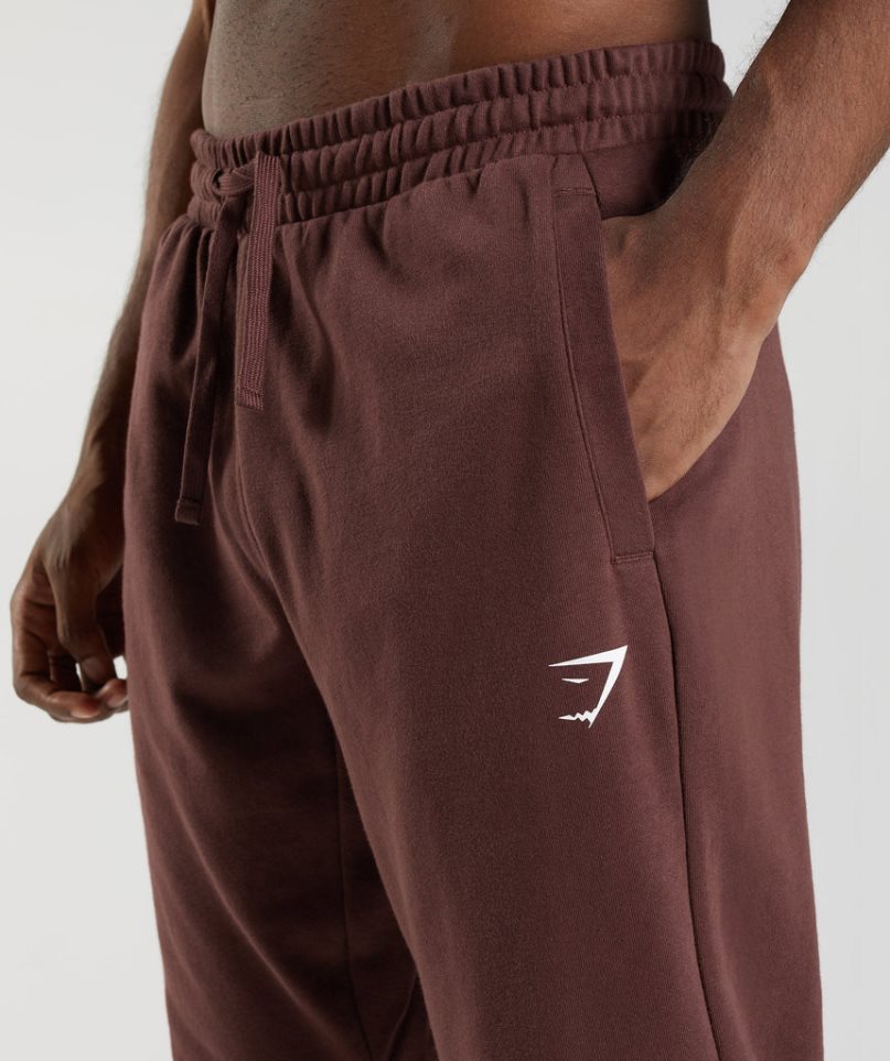 Men's Gymshark Essential Oversized Jogger Brown | NZ 1ORCFD